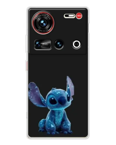 Чехол для ZTE Nubia Z70 Ultra с картинкой «Стич на черном»