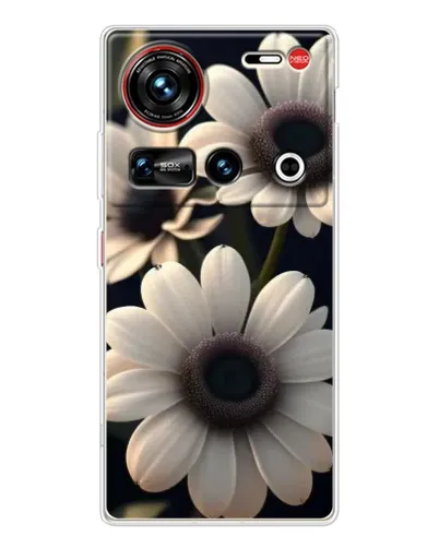 Чехол для ZTE Nubia Z70 Ultra с картинкой «Белые маргаритки макро»