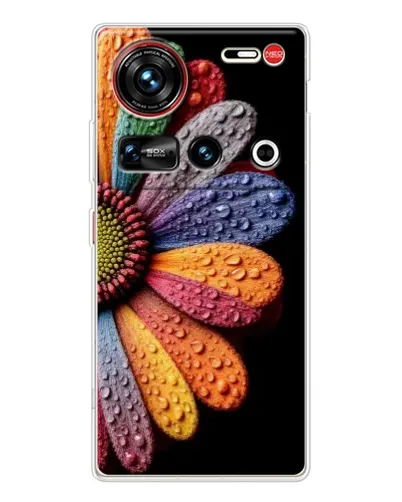 Чехол для ZTE Nubia Z70 Ultra с картинкой «Радужный цветок»