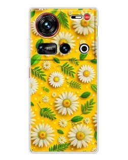 Чехол для ZTE Nubia Z70 Ultra с картинкой «Ромашковое солнце»