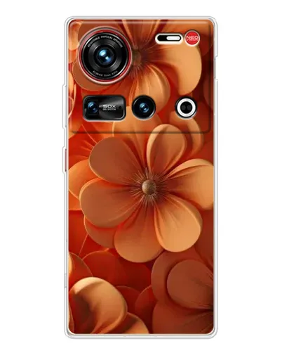 Чехол для ZTE Nubia Z70 Ultra с картинкой «Оранжевый макро цветок»