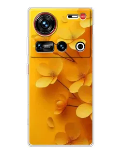 Чехол для ZTE Nubia Z70 Ultra с картинкой «Золотые лепестки»