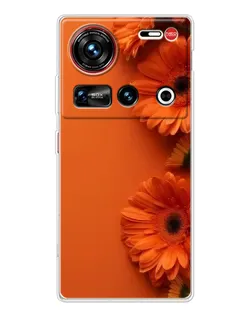 Чехол для ZTE Nubia Z70 Ultra с картинкой «Оранжевые герберы»