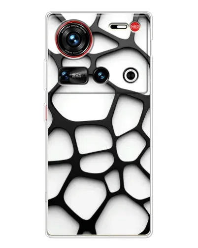 Чехол для ZTE Nubia Z70 Ultra с картинкой «Белая объемная сетка»