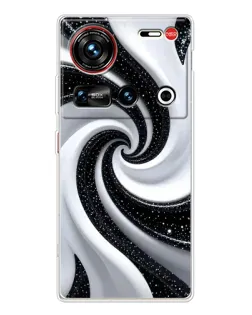 Чехол для ZTE Nubia Z70 Ultra с картинкой «Черно-белая спираль» Чехол для ZTE Nubia Z70 Ultra с картинкой «Черно-белая спираль»