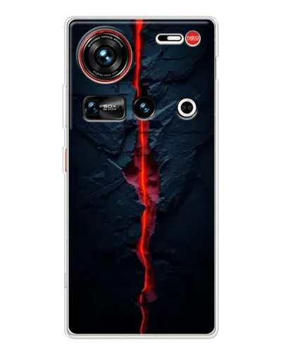 Чехол для ZTE Nubia Z70 Ultra с картинкой «Kрасная лавовая трещина»