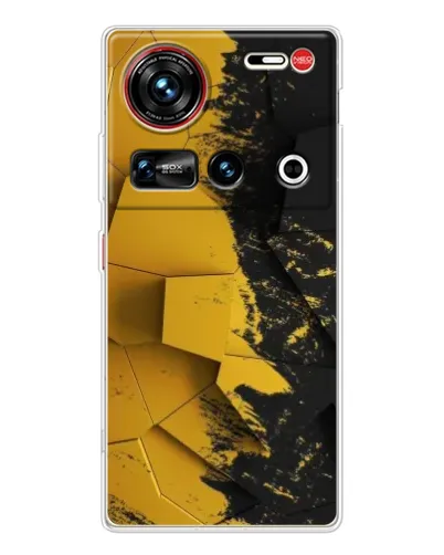 Чехол для ZTE Nubia Z70 Ultra с картинкой «Золотые осколки геометрии»