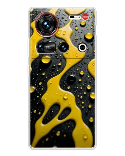Чехол для ZTE Nubia Z70 Ultra с картинкой «Жидкое желтое золото»