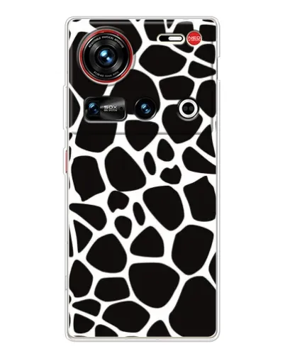 Чехол для ZTE Nubia Z70 Ultra с картинкой «Черно-белый жираф»