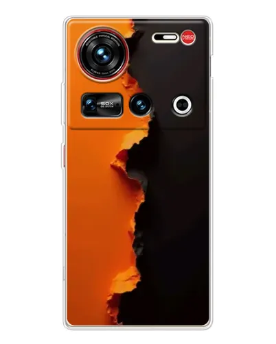 Чехол для ZTE Nubia Z70 Ultra с картинкой «Оранжевый разлом»
