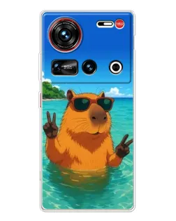 Чохол для ZTE Nubia Z70 Ultra з картинкою «Морська капібара»