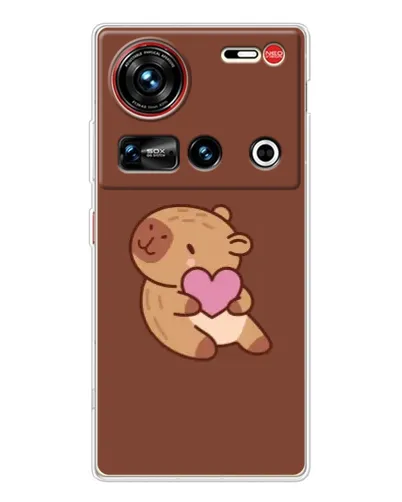 Чехол для ZTE Nubia Z70 Ultra с картинкой «Капибара с сердцем»