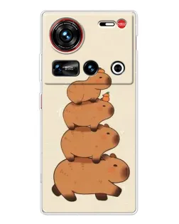 Чохол для ZTE Nubia Z70 Ultra з картинкою «Вежа з капібар»