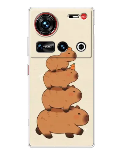 Чехол для ZTE Nubia Z70 Ultra с картинкой «Башня из капибар»