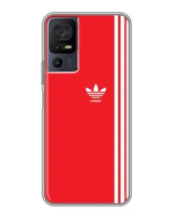 Чехол для ZTE nubia Z80 Ultra с картинкой «Красный минимализм Adidas»