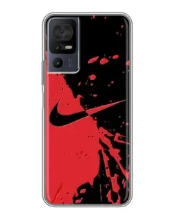 Чехол для ZTE nubia Z80 Ultra с картинкой «Красные брызги Nike»