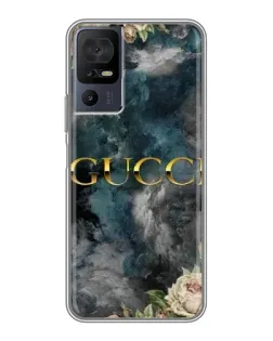 Чохол для ZTE nubia Z80 Ultra з картинкою «Абстрактні квіти Gucci»