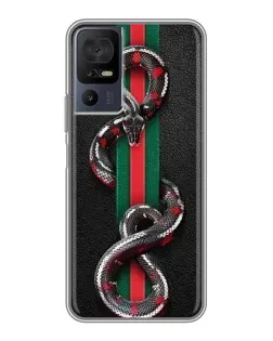 Чехол для ZTE nubia Z80 Ultra с картинкой «Gucci — змея на полосе»