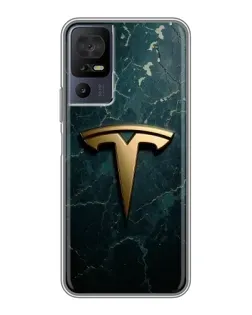 Чехол для ZTE nubia Z80 Ultra с картинкой «Мраморная Tesla Gold»