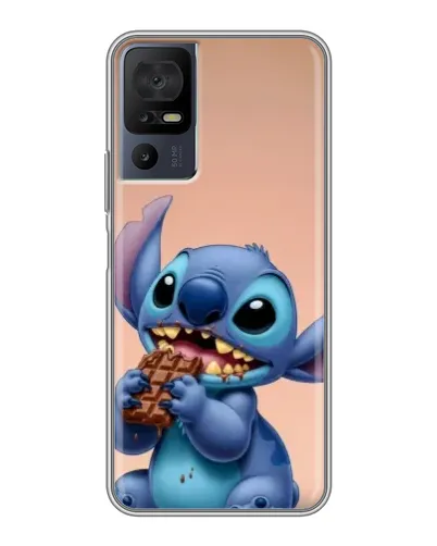 Чехол для ZTE nubia Z80 Ultra с картинкой «Стич ест шоколад»