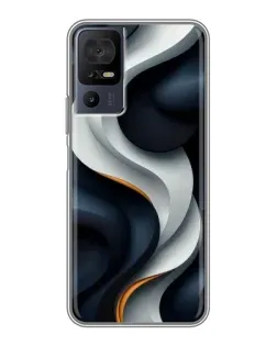 Чехол для ZTE nubia Z80 Ultra с картинкой «Объемные черно-белые ленты» Чехол для ZTE nubia Z80 Ultra с картинкой «Объемные черно-белые ленты»