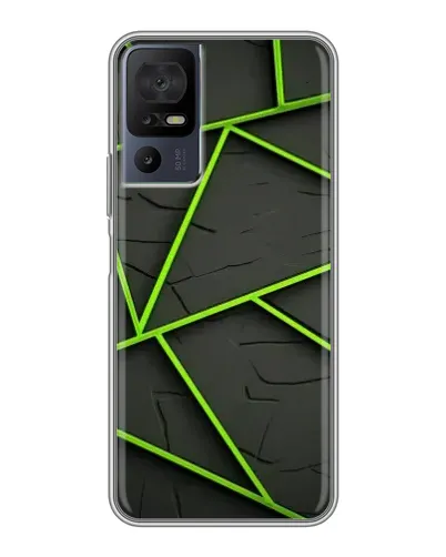 Чехол для ZTE nubia Z80 Ultra с картинкой «Зеленые геометрические линии»