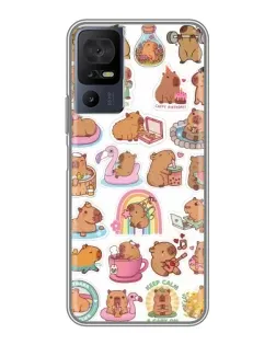 Чехол для ZTE nubia Z80 Ultra с картинкой «Капибары набор»