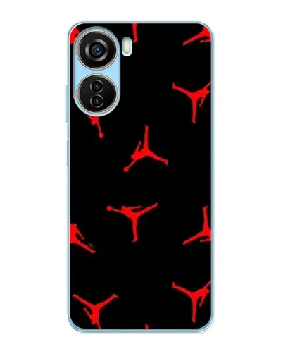 Чехол для ZTE V40 Design с картинкой «Jordan Red Pattern»