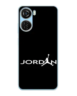Чехол для ZTE V40 Design с картинкой «Jordan White Logo»