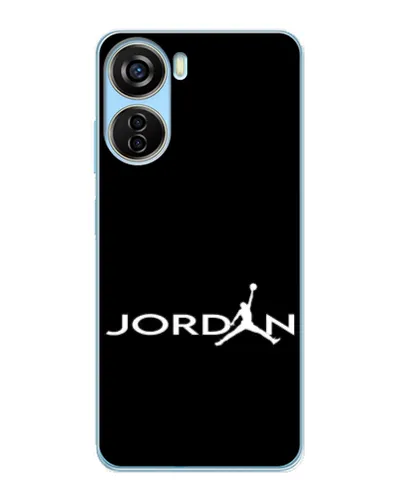 Чехол для ZTE V40 Design с картинкой «Jordan White Logo»