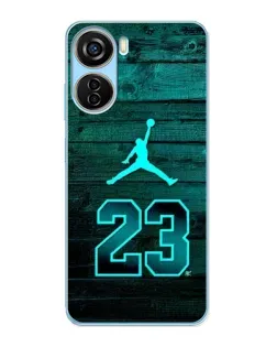 Чехол для ZTE V40 Design с картинкой «Jordan Cyan 23»