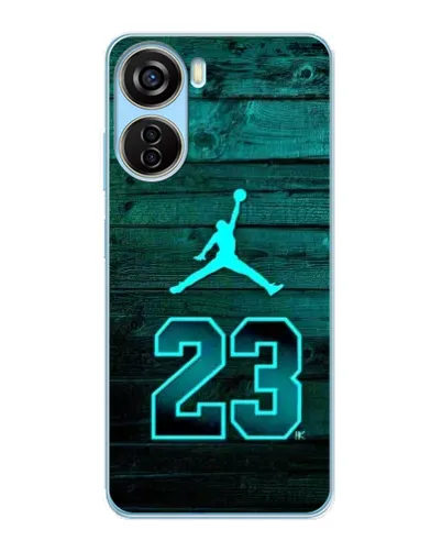 Чехол для ZTE V40 Design с картинкой «Jordan Cyan 23»