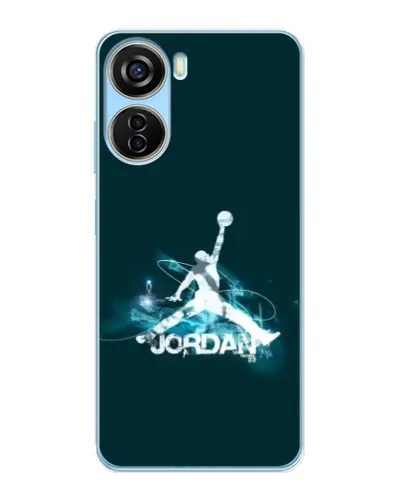 Чехол для ZTE V40 Design с картинкой «Jordan Blue Fire»
