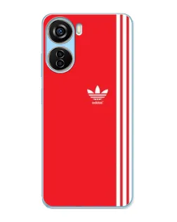 Чехол для ZTE V40 Design с картинкой «Красный минимализм Adidas»