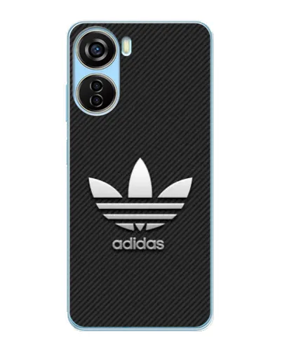 Чехол для ZTE V40 Design с картинкой «Adidas Карбоновая текстура»