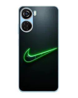 Чехол для ZTE V40 Design с картинкой «Неоновый контур Nike»