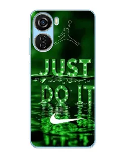 Чехол для ZTE V40 Design с картинкой «Зеленый неоновый Nike»