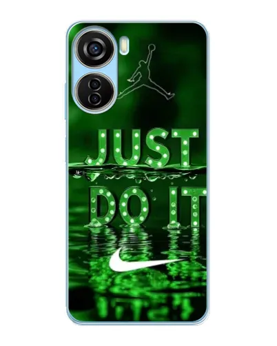 Чехол для ZTE V40 Design с картинкой «Зеленый неоновый Nike»