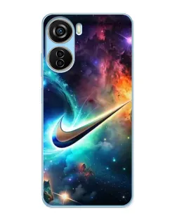 Чехол для ZTE V40 Design с картинкой «Космический Nike Swoosh»
