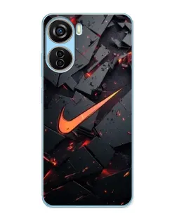 Чехол для ZTE V40 Design с картинкой «Nike — эффект разломов»