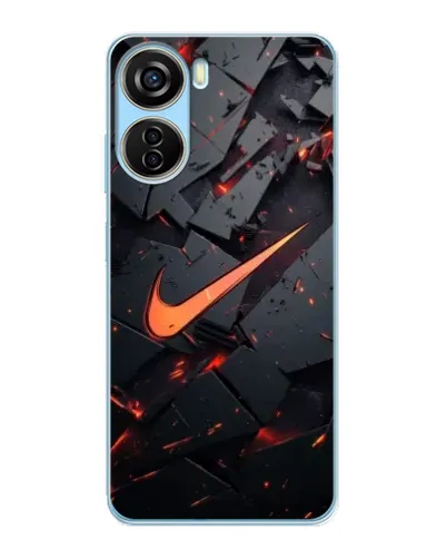 Чехол для ZTE V40 Design с картинкой «Nike — эффект разломов»
