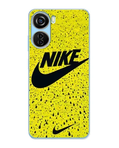Чехол для ZTE V40 Design с картинкой «Желтый текстурный Nike»