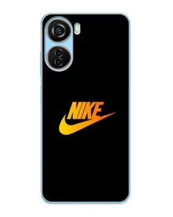 Чехол для ZTE V40 Design с картинкой «Золотой логотип Nike»
