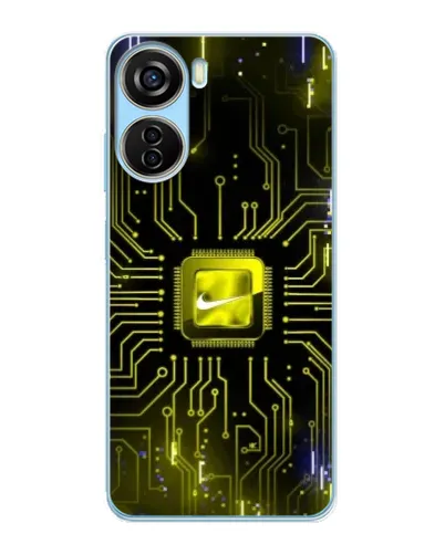 Чехол для ZTE V40 Design с картинкой «Nike — золотая искра»