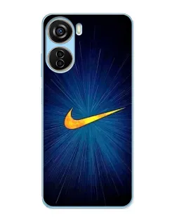 Чехол для ZTE V40 Design с картинкой «Синий пульс Nike»