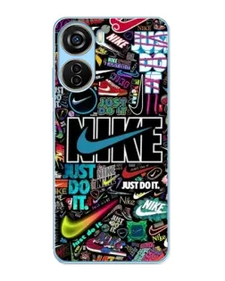Чехол для ZTE V40 Design с картинкой «Яркий коллаж Nike»