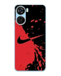 Чехол для ZTE V40 Design с картинкой «Красные брызги Nike»