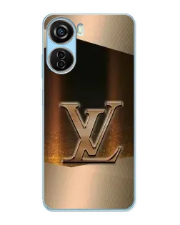 Чехол для ZTE V40 Design с картинкой «LV — золотое сияние»