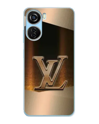 Чехол для ZTE V40 Design с картинкой «LV — золотое сияние»