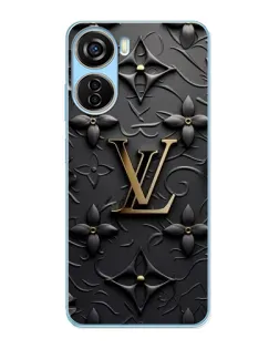 Чехол для ZTE V40 Design с картинкой «Кожаная текстура LV»